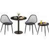 DazzlerE Piccolo tavolo da giardino con 2 sedie, tavolo bistrot con 2 sedie
