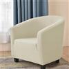 Generic Fodera for poltrona Chesterfield jacquard elasticizzata Fodera for divano a 1 posto tinta unita Soggiorno Club poltrona facile da installare e lavare(Beige)