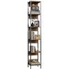 HOMCOM Libreria Verticale Salvaspazio 6 Ripiani 29.5x30x185 cm Marrone