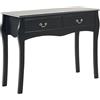 Beliani Tavolo consolle Nero 2 cassetti