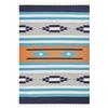 Beliani Tappeto Kilim in cotone intrecciato a mano 200 x 300 cm Modello geometrico reversibile con frange multicolore