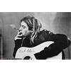 Close Up 'Poster di Nirvana - Kurt Cobain Smoking & Guitar/cigarro e chitarra, 91,5 cm X 61 cm + 2 cornici trasparenti con suspención
