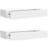 Generico Scaffali con Cassetti da Parete 2 pz Bianchi 60x23,5x10 cm MDF,Mobili,Scaffalature,Scaffali e mensole per pareti,Bianco,9.7 kg,330256