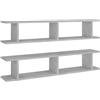 Generico Mensole Parete 2pz Grigio Cemento 105x18x20cm Legno Multistrato,Mobili,Scaffalature,Scaffali e mensole per pareti,Grigio,11.55 kg,807209