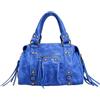 Gave Lux Borsa Donna Vera Pelle Scamosciata 25cm, Prodotto Artigianale Made in Italy, Con Manico, a Spalla o a Tracolla, GLX220609123FBG-014_BLUETTE
