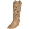 Toocool Stivali Texani al Ginocchio Estivi e Autunnali con Ricami e Intagli Traforati Punta Allungata Stile Boho Chic Country G720