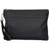 RISEDS Pochette da Uomo Borsa a Busta Casual da Uomo Pochette da Lavoro Borsa in Tela di Grande capacità (Color : Black, Size : 29x2x19cm)