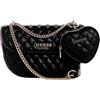 GUESS Atabey Convertible Crossbody Flap, Borsa a Tracolla Convertibile Donna, Nero, Taglia Unica