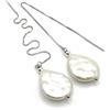 Handmade Orecchini con Perle Barocche Naturali, Pendenti con Fili in Argento 925, Gioielli Matrimonio, Bijoux Minimalisti