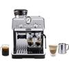 De'Longhi Dedica Arte La Specialista Arte - Macchina per Caffè in chicchi Manuale, Montalatte manuale, 1400W, Metal Black (EC9155.MB)