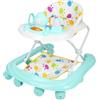 homewell Girello per bambini evolutivo con musica, antiscivolo, anti-ribaltamento, comodo sedile per imparare a camminare e svegliarsi (verde)