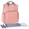 SONARIN Multifunzione Impermeabile Zaino Fasciatoio Bambino per Pannolini,Tracolla per passeggino,borsa antiurto per laptop,Bottiglia borse termiche,Grande Capacità,Lavabile in lavatrice(Rosa)