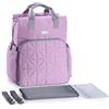 SONARIN Multifunzione Impermeabile Zaino Fasciatoio Bambino per Pannolini,Tracolla per passeggino,borsa antiurto per laptop,Bottiglia borse termiche,Grande Capacità,Lavabile in lavatrice(Viola Chiaro)