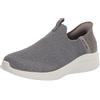 Skechers Ultra Flex 3.0 Smooth Step, Sneaker Donna, Grey Knit Jersey Trim, 36 EU Larga