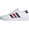 adidas Uomo Breaknet 3.0 Shoes, Ftwr White/Dark Blue/Better Scarlet, 44 EU
