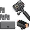 DJI Osmo Action 5 Pro Adventure Combo con supporto magnetico, action camera 4K con sensore 1/1.3, durata della batteria prolungata con 3 batterie, stabilizzazione, due touch screen OLED, mini action