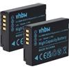 vhbw 2x batteria compatibile con Leica V-Lux 40, 30, 20 fotocamera (750mAh, 3,6V, Li-Ion)