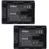 vhbw 2x batteria compatibile con JVC GZ-HM435, GZ-HM440, GZ-HM430, GZ-HM450, GZ-HM445, GZ-HM446 videocamera camcorder (1200mAh, 3,6V, Li-Ion)