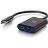 C2G Adattatore multiporta USB-C a AUX (3,5 mm) con Power Delivery fino a 100 W
