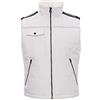 PAYPER AIRSPACE 2.0 Gilet da Lavoro Unisex Uomo Donna 100% Poliestere Retro Sagomato Tasche Esterne Chiusura Zip Porta Smartphone Badge Interno Imbottitura Fodera Bianco (XXL)