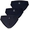 Ceceba Sport Slip 3er Pack Mutande da Uomo, Blu (Navy-Red 2550), XXXXL (Pacco da 3)