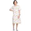 Leedya Camicia da Notte Donna Estiva, Made in Italy - Vestaglia 100% Cotone - Pigiama vestibilità Svasata e Morbida - Maniche Corte 7 Bottoni (845_Rosso, M)