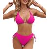 Genfien Costume da Bagno Donna Due Pezzi Bikini Set Halter | Reggiseno Bikini Top Triangolo Tanga,Brasiliano,Beachwear,Swimwear,Costumi da Mare