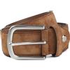 Suitable Cintura in pelle scamosciata - Cintura in pelle piena larghezza 4 cm - Cintura uomo jeans