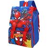 TDL Marvel, zaino per la scuola per bambini, motivo Spider-Man, blu e rosso, 31 x 24 x 9 cm, capacità 15 l
