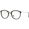 Ray-Ban 0RX 7140 2000 49 Montature, Nero (Shiny Black), Unisex-Adulto