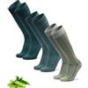 DANISH ENDURANCE Calze Uomo Lunghe in Bambù, 3 o 6 Paia, Multicolore (1xVerde Scuro, 1xVerde Chiaro, 1xVerde Intermedio), 39-42