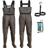 Croch Stivali Pesca waders per uomo e donna, impermeabili, in PVC, nylon, con stivali in gomma, taglia 42