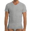 GARDA - 3pz T-Shirt Uomo Mezza Manica Scollo a V in Cotone Elastico Bielastico Art. 3475 (Grigio, 3/S)
