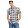 Blu Apparel Camicia da uomo a quadri Camicia da uomo a maniche corte in cotone casual per uomo, L