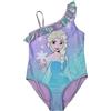 United Labels Costume da bagno Disney La regina del ghiaccio con glitter e volant, per ragazze - Elsa Frozen Costume da bagno intero per bambini, colore: viola