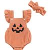 XIXIMAON Halloween Neonato Vestiti Del Bambino Della Ragazza Del Bambino Zucca Fantasma Pagliaccetto Del Corduroy Body Senza Maniche Tuta In