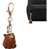Generic Portachiavi a forma di orso in legno, piccolo ciondolo fatto a mano, giocattolo artistico in legno per bambini, ragazze, donne, zaino, borsa scolastica, regalo, accessori carini