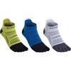 Azarxis Calzini Running Uomo Donna Calze con 5 Dita Calzini Traspiranti Calzini Antiscivolo Calze Separate da Caccio Ciclismo Corsa Trail Trekking (B1-3 coppie, S)