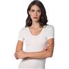 CAROL Maglia Canotta Mezza Manica Donna in Lana Seta