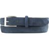 BELTINGER Cintura in pelle scamosciata 2,5 cm | Cintura in pelle scamosciata per uomo e donna 25 mm | Cintura in pelle scamosciata con fibbia rotonda, 85 cm (Gesamtlänge 100 cm)