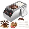 MOOTACO Cioccolato Crogiolo, Cioccolato Temperatrice con 2 pentole Commerciale Elettrico Cioccolato Fusibile Acciaio Inossidabile, 2 x 1/6 GN Contenitore Cioccolato Fusibile Pentola