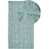 Beliani Tappeto in morbido cotone verde menta 80 x 150 cm con motivo geometrico