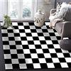 Generic Tappeto Di Zona Tappeti Corsa Della Bandiera A Scacchi A Scacchi In Bianco E Nero Lavabile Soffice Materassini Scendiletto Grandi Tappetini Gioco Per Soggiorno Camera Da Letto Cameretta Dei Bambini T
