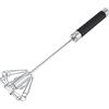 WPKD BLUEIY Sbattitore d'uovo in Acciaio Inox,Manuale Semi-automatico Rotante Frullatore d'uovo,per la Cottura Battere e Mescolare(24x5,5cm)