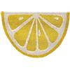 Beliani Zerbino da interno 45 x 75 cm a forma di limone in fibra di cocco, antiscivolo con retro in PVC arancione