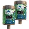 rivaALVA Life-EM filtro per acqua potabile set di 2 filtri di ricambio, carbone attivo a blocco con ceramica EM, riduce inquinanti come cloro, microplastiche, metalli pesanti