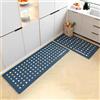 Highdi Tappeto Cucina in Diatomite, Semplici Pois Passatoia Cucina Antiscivolo, Tappeti Runner Lavabile Assorbimento, Tappetino per Doccia per Soggiorno Bagno Camera da Letto (Blu,40x160cm)