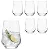 Generico Set 6 Bicchieri Acqua Tumbler in Vetro 400 ml - Bicchieri Moderni Trasparenti Senza Stelo, Eleganti e Resistenti, Ideali per Acqua, Cocktail, Whisky, Gin Tonic, Succhi e Bevande