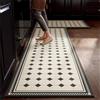 Highdi Tappeto Cucina, Antiscivolo Tappeto Passatoia Cucina, Tappeto Cucina in Diatomite Moderno Geometrico,Tappeti Runner Tappeto Corridoio per Ingresso Soggiorno Bagno (Nero Bianco,40x120cm)