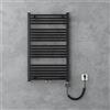 doporro Radiatore Piatto 100x60cm con Elemento Riscaldante 600W, Scaldasalviette da Bagno Termoarredo in Acciaio, Antracite, Riscaldamento Elettrico o ad Acqua Calda RHE